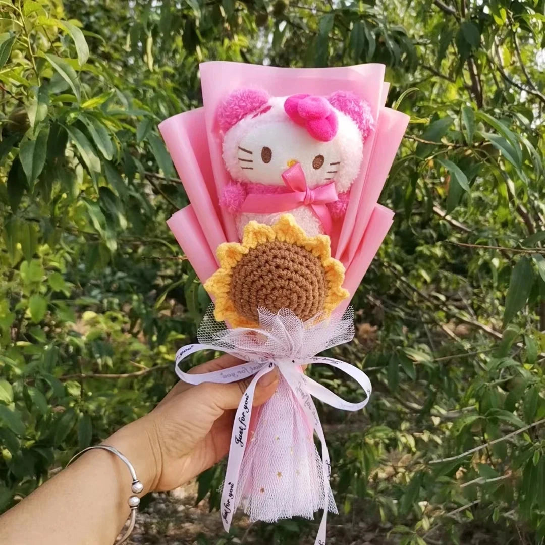 Plush Flower Bouquet with Rose Design