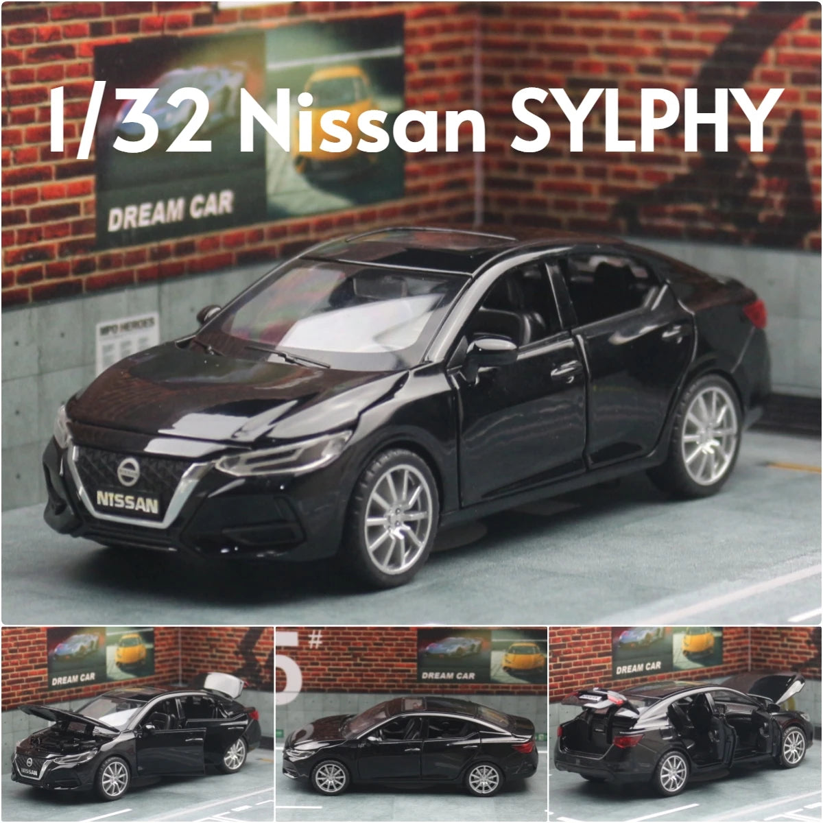 Diecast Toy Car Model 1:32 Scale SUV with Sound & Light