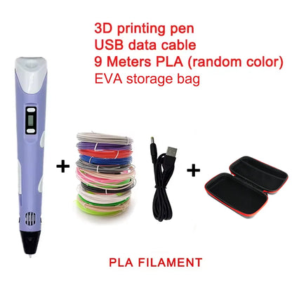 3D Printing Pen with PLA Filament for Creative Drawing