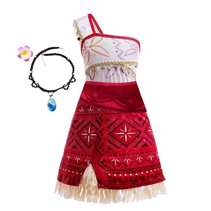 Moana 2 Dress for Girls Princess Costume with Accessories