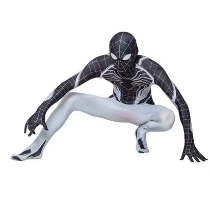 Kids Spider Superhero Costume with Mask Halloween Jumpsuit
