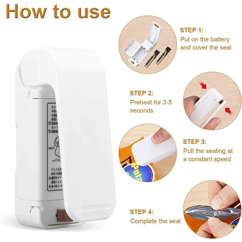 Mini Bag Sealer Portable Handheld Heat Bag Sealer