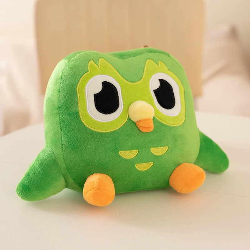 Green Owl Plush Toy – Cute Cartoon Owl Plushie Pillow 30cm