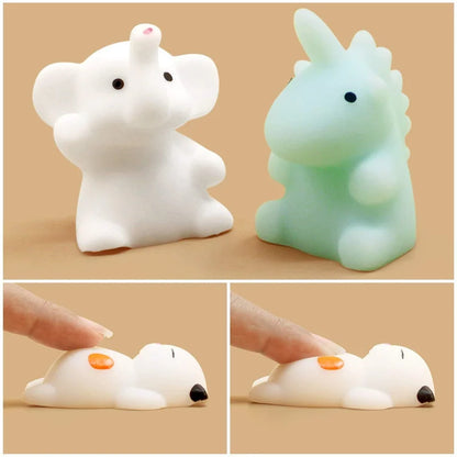 Kawaii Mochi Squishies Mini Animal Stress Relief Toys Set