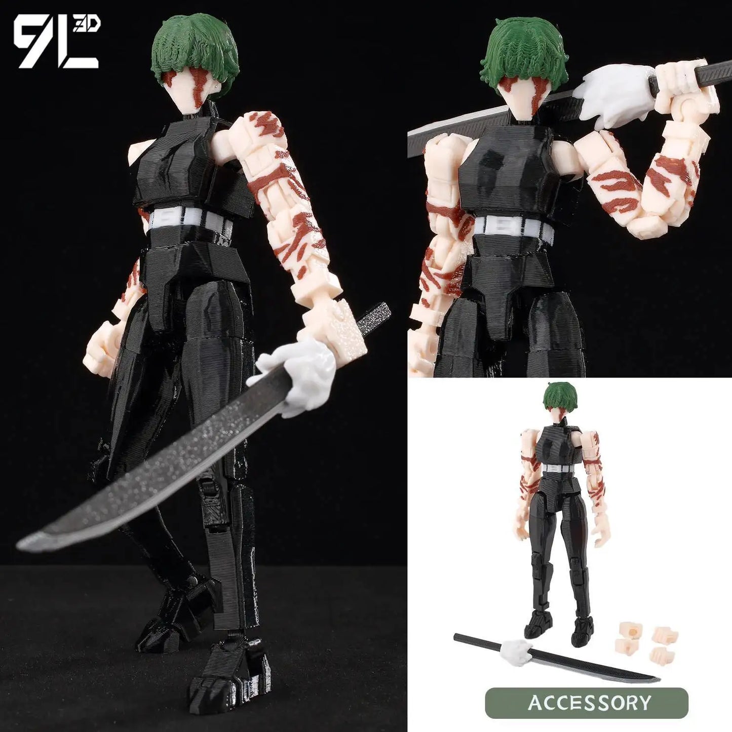 Poseable Anime Figure 3D Multi-Jointed Action Model Toy