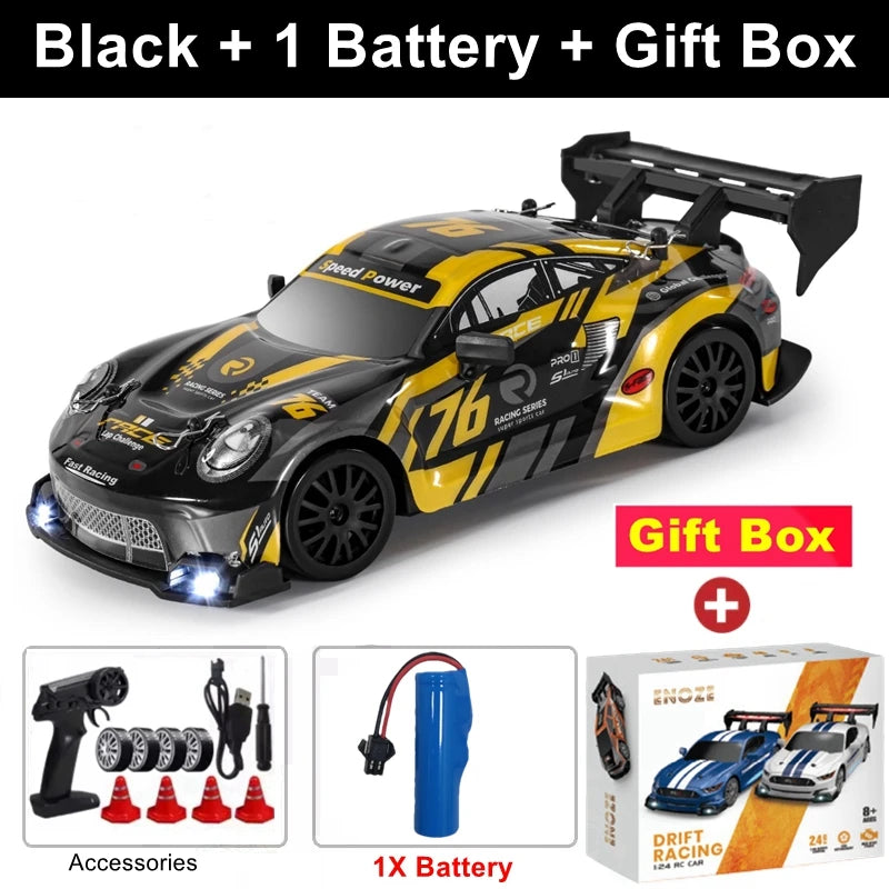 1:24 4WD RC Drift Racing Car with LED Lights – High Speed Remote Control Car