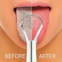 Stainless Steel Tongue Scraper Reusable Oral Hygiene Cleaner