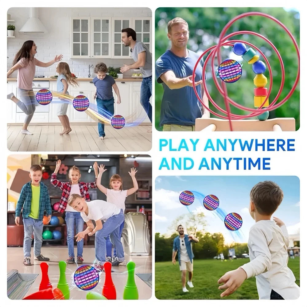 Flying Ball Toy with LED Lights & 360° Rotating Hover Design