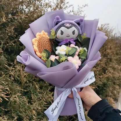 Plush Flower Bouquet with Rose Design