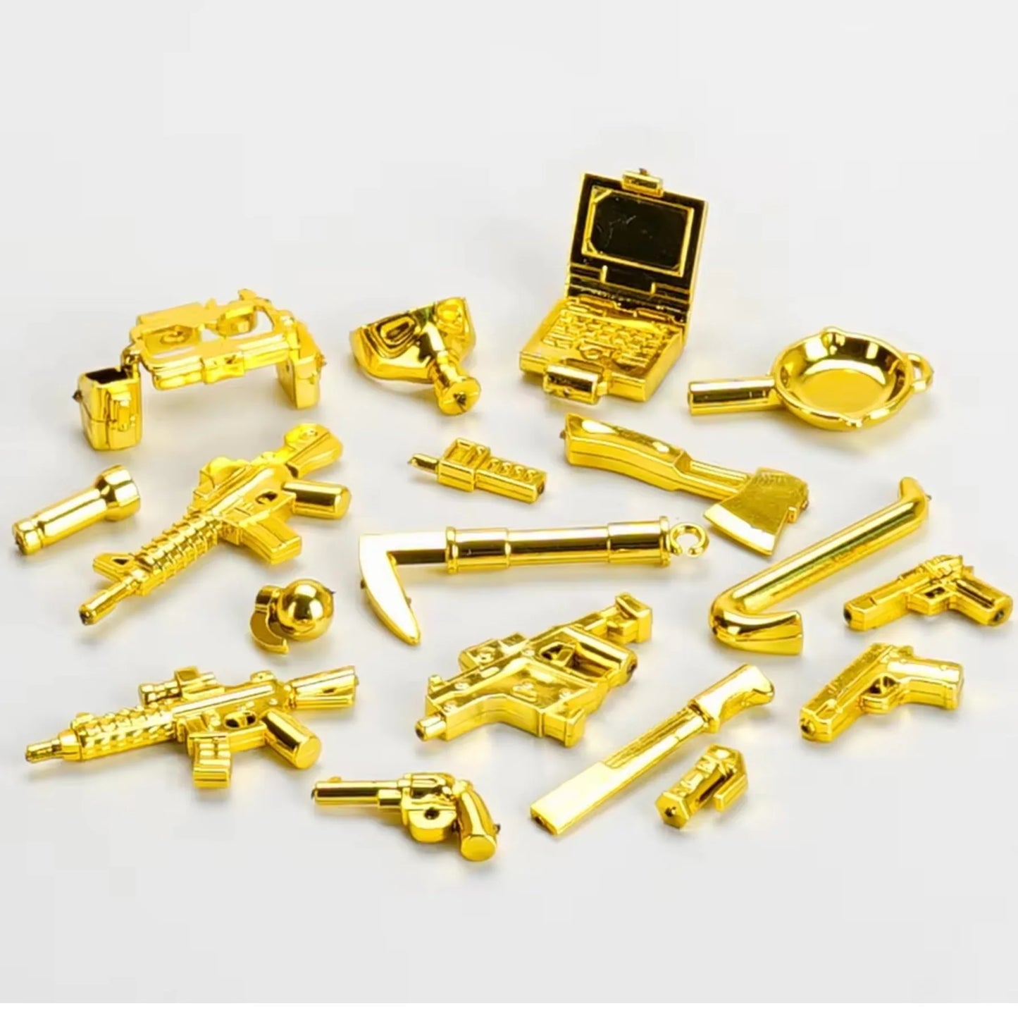 Mr Gold Building Block Figure Chrome Gold Minifigure