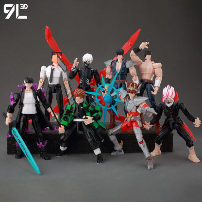 Poseable Anime Figure 3D Multi-Jointed Action Model Toy