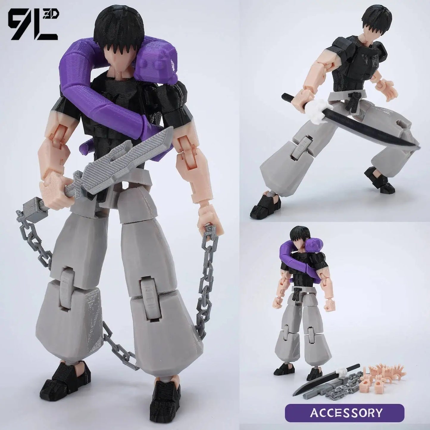 Poseable Anime Figure 3D Multi-Jointed Action Model Toy