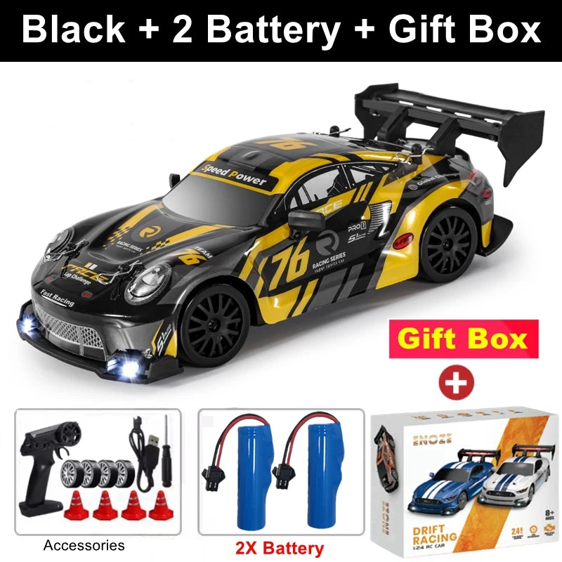 1:24 4WD RC Drift Racing Car with LED Lights – High Speed Remote Control Car