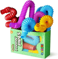 4 Pack Mini Pop Tube Fidget Toy – Stretch Sensory Tubes