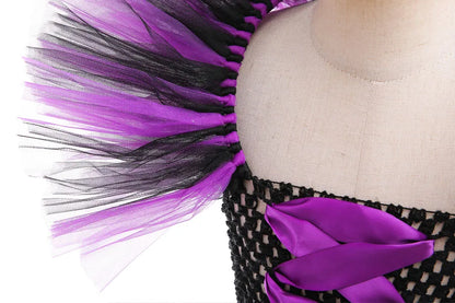 Maleficent Costume Dress for Girls Halloween Princess Gown