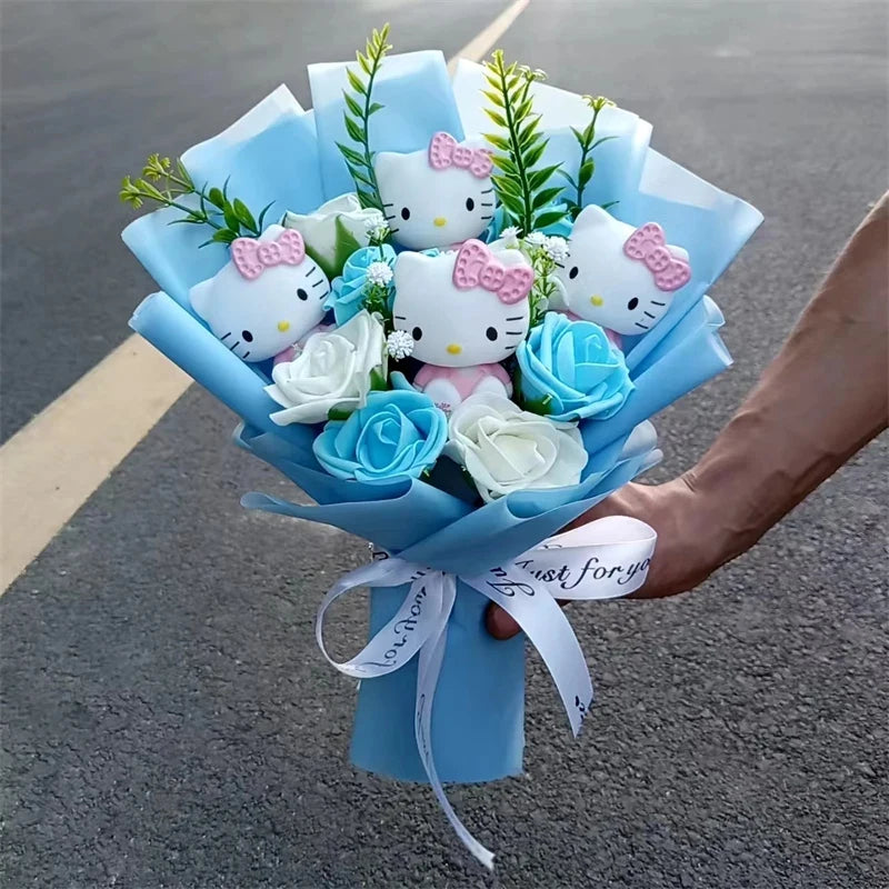 Plush Flower Bouquet with Rose Design