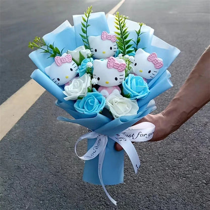 Plush Flower Bouquet with Rose Design