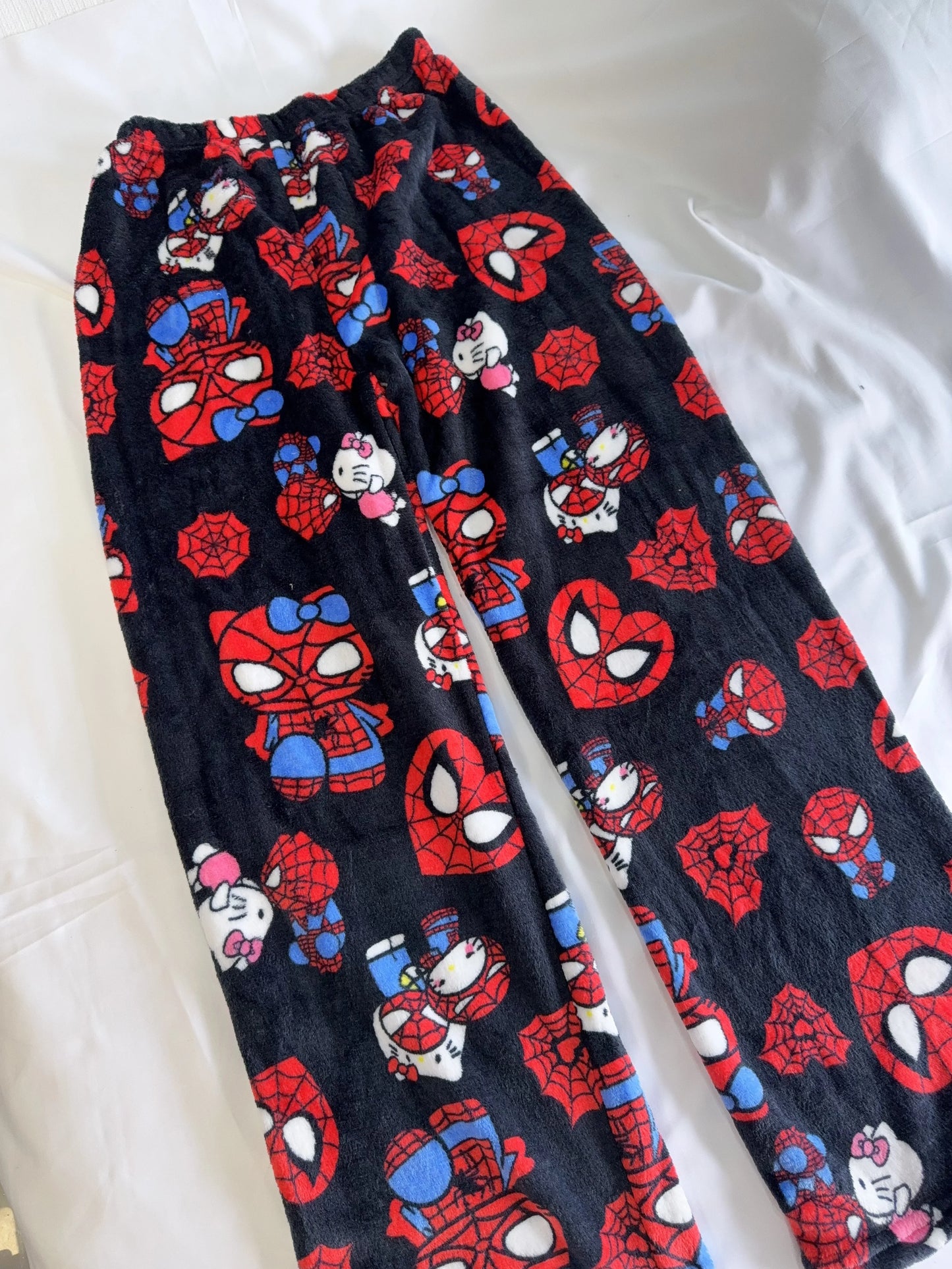 Anime Pajama Pants Y2K Flannel Cartoon Sleep Bottoms