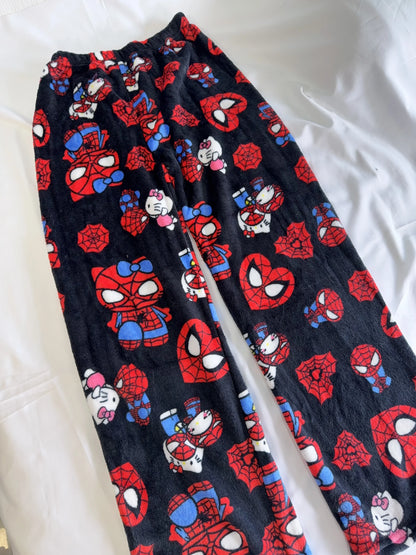 Anime Pajama Pants Y2K Flannel Cartoon Sleep Bottoms