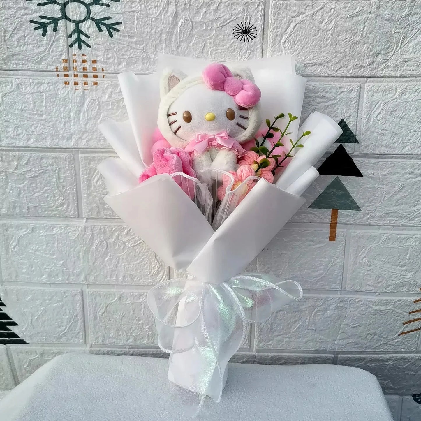 Plush Flower Bouquet with Rose Design