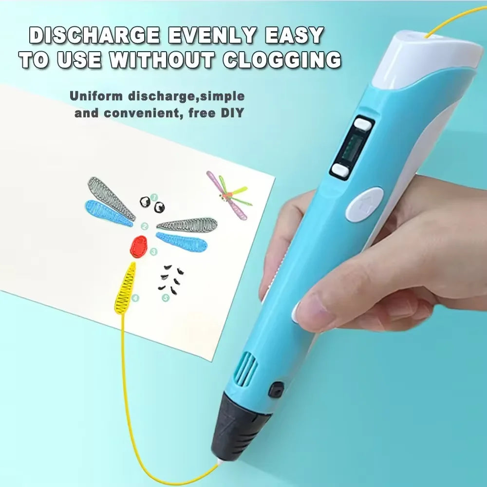 3D Printing Pen with PLA Filament for Creative Drawing