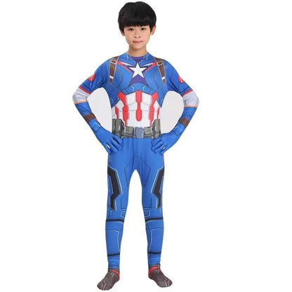 Kids Spider Superhero Costume with Mask Halloween Jumpsuit