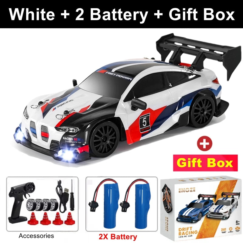 1:24 4WD RC Drift Racing Car with LED Lights – High Speed Remote Control Car
