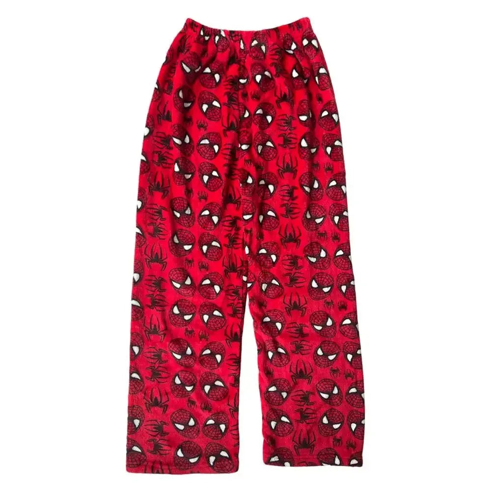 Anime Pajama Pants Y2K Flannel Cartoon Sleep Bottoms
