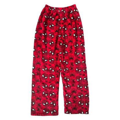 Anime Pajama Pants Y2K Flannel Cartoon Sleep Bottoms