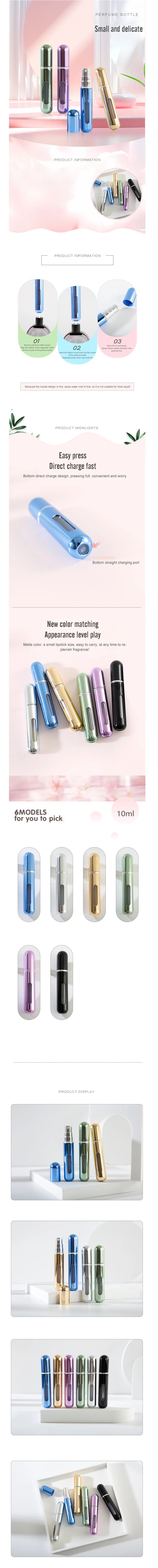 Refillable Perfume Spray Bottle Bottom Fill Atomizer