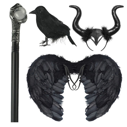 Maleficent Costume Dress for Girls Halloween Princess Gown