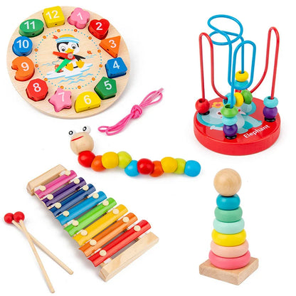 Wooden Baby Puzzles 3D Early Learning Educational Toy