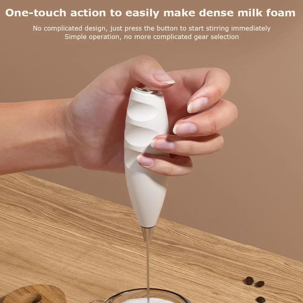 Electric Milk Frother Handheld Battery Powered Coffee Whisk