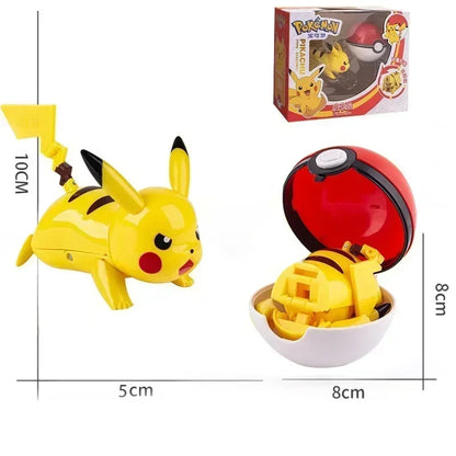 Pokémon Figure Toy Deform Poke ball Action Figure Set