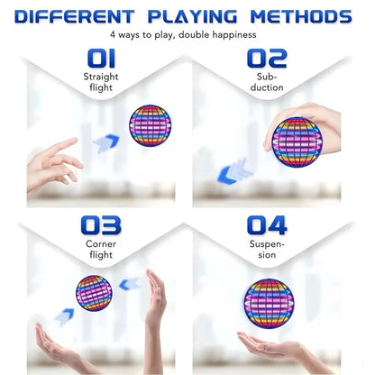 Boomerang Hover Ball with LED Lights & Flying Spinner Design
