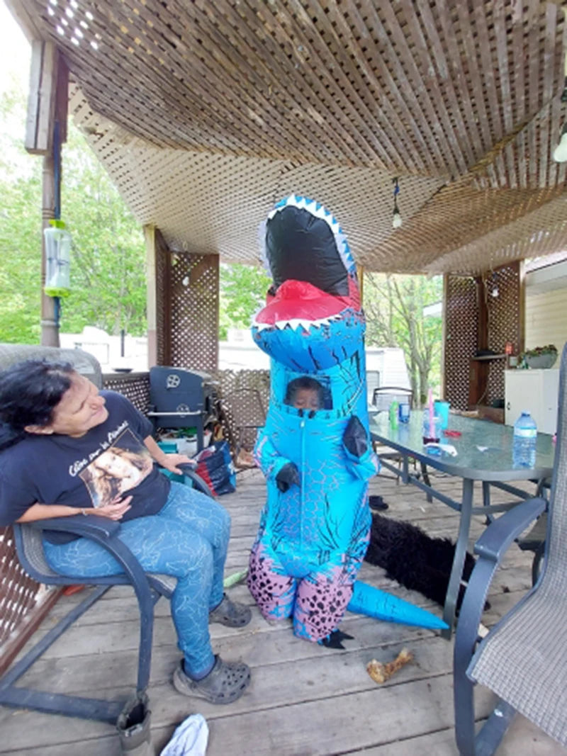 Inflatable T-Rex Costume Funny Dinosaur Halloween Suit