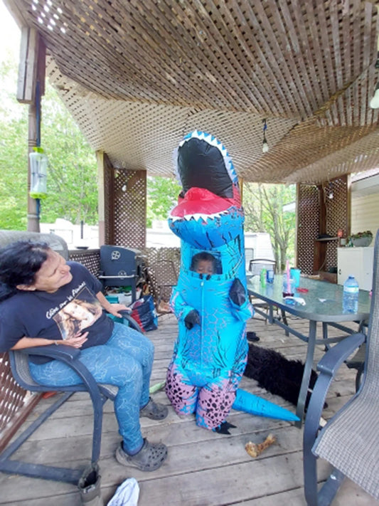 Inflatable T-Rex Costume Funny Dinosaur Halloween Suit
