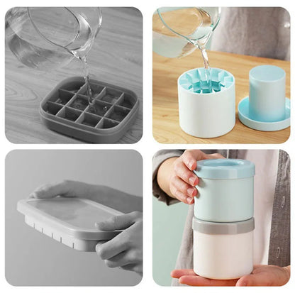 Silicone Ice Cube Mold Round DIY Ice Maker Cup