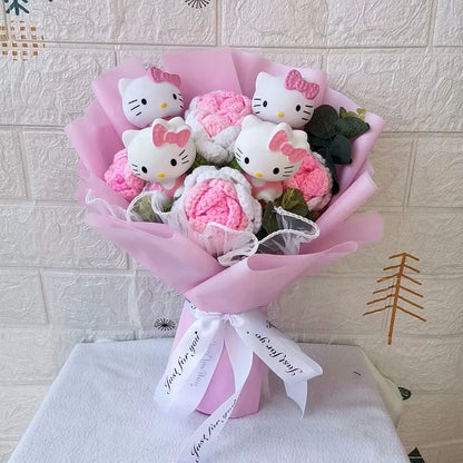 Plush Flower Bouquet with Rose Design