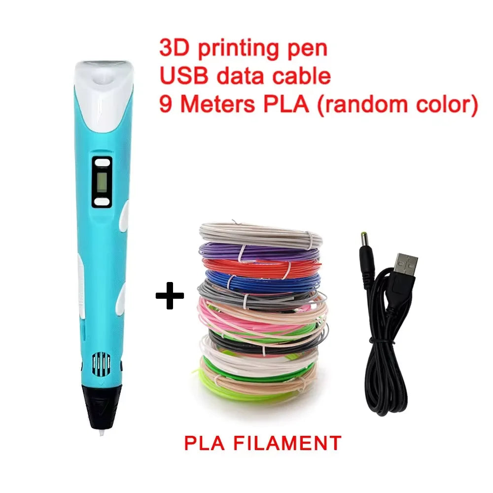 3D Printing Pen with PLA Filament for Creative Drawing