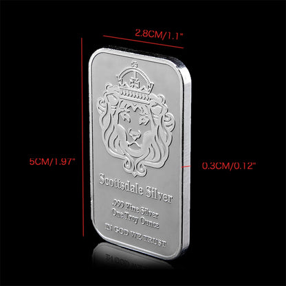 1 Troy Ounce Silver Bar with Display Case Collectible