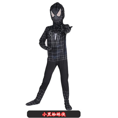 Kids Spider Superhero Costume with Mask Halloween Jumpsuit