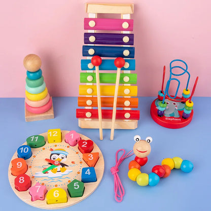 Wooden Baby Puzzles 3D Early Learning Educational Toy