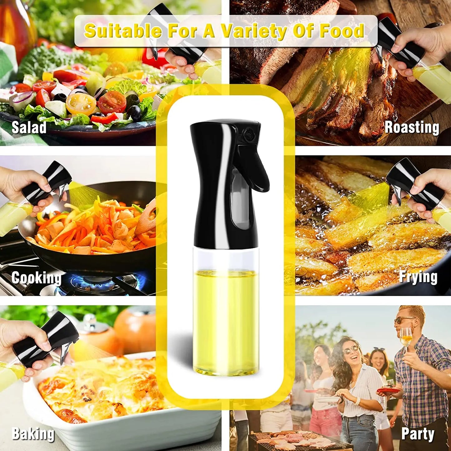 Oil Spray Bottle Olive Oil Sprayer for Cooking & BBQ