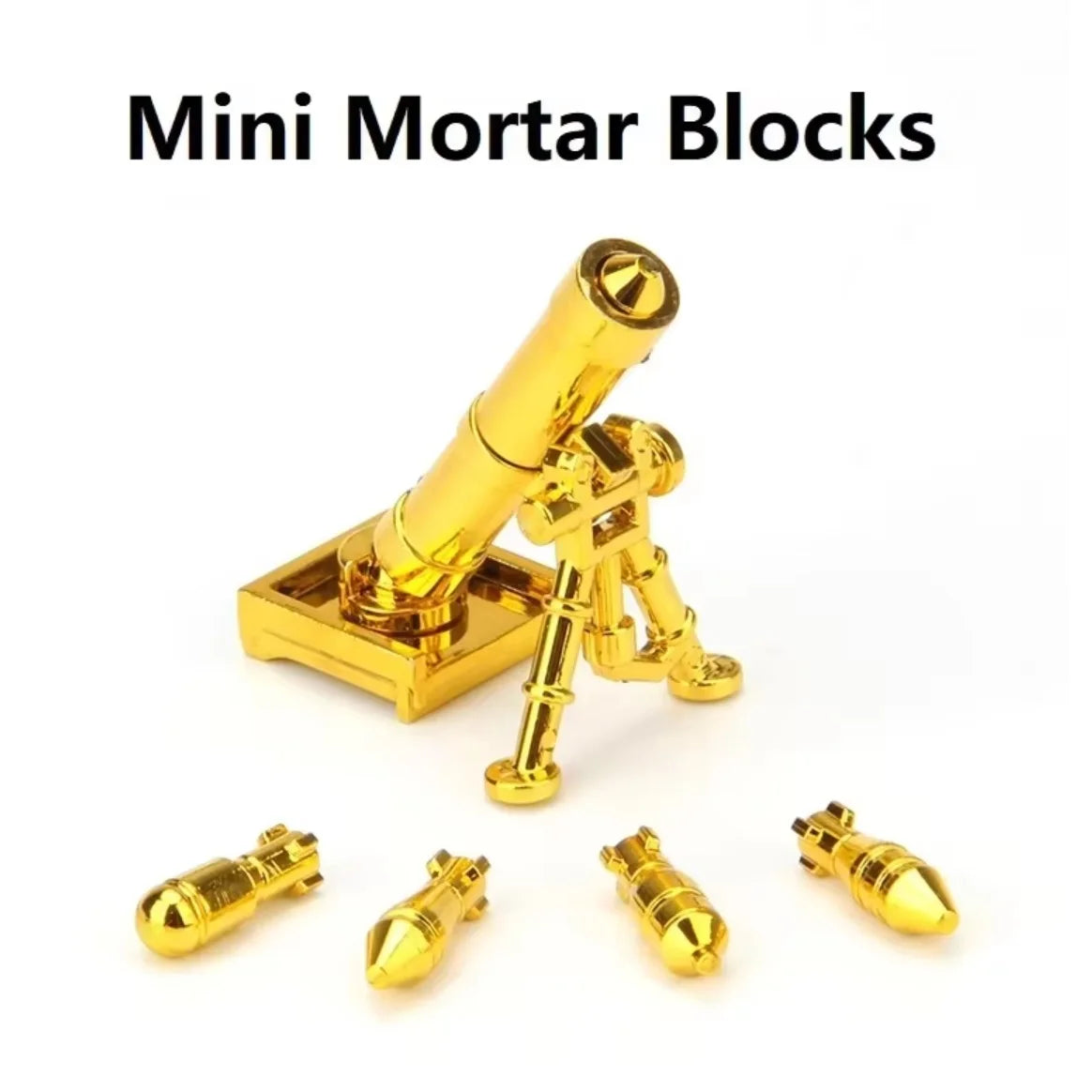 Mr Gold Building Block Figure Chrome Gold Minifigure
