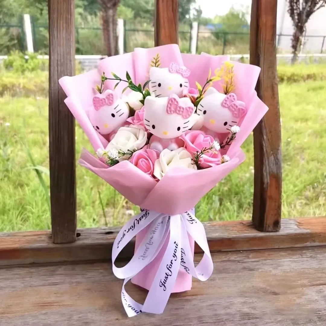 Plush Flower Bouquet with Rose Design