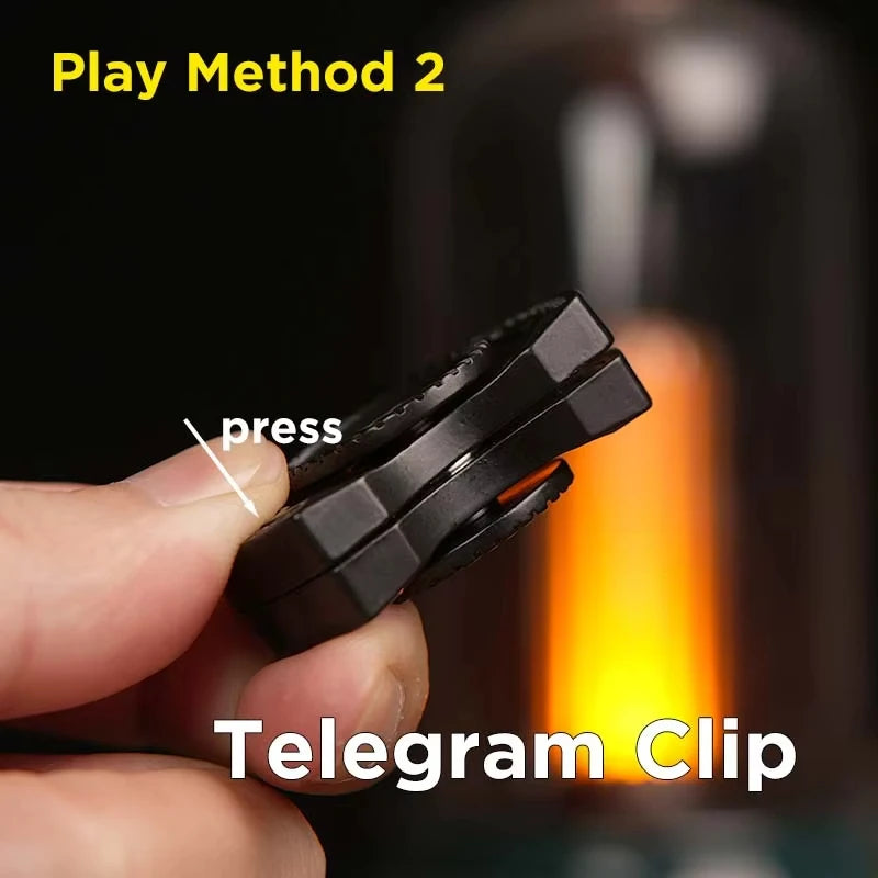 3-in-1 Metal Fidget Toy Spinner Slider Stress Relief EDC