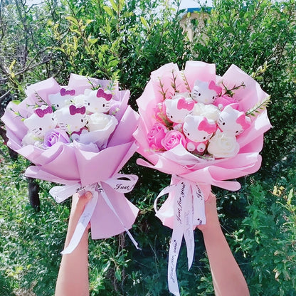 Plush Flower Bouquet with Rose Design