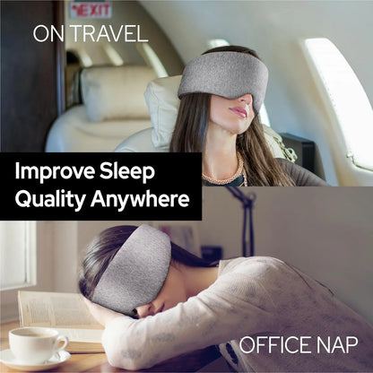 Blackout Sleep Mask – Cotton Eye Cover for Side Sleepers
