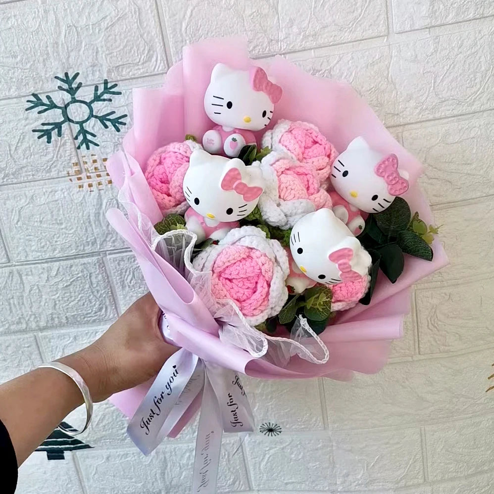 Plush Flower Bouquet with Rose Design